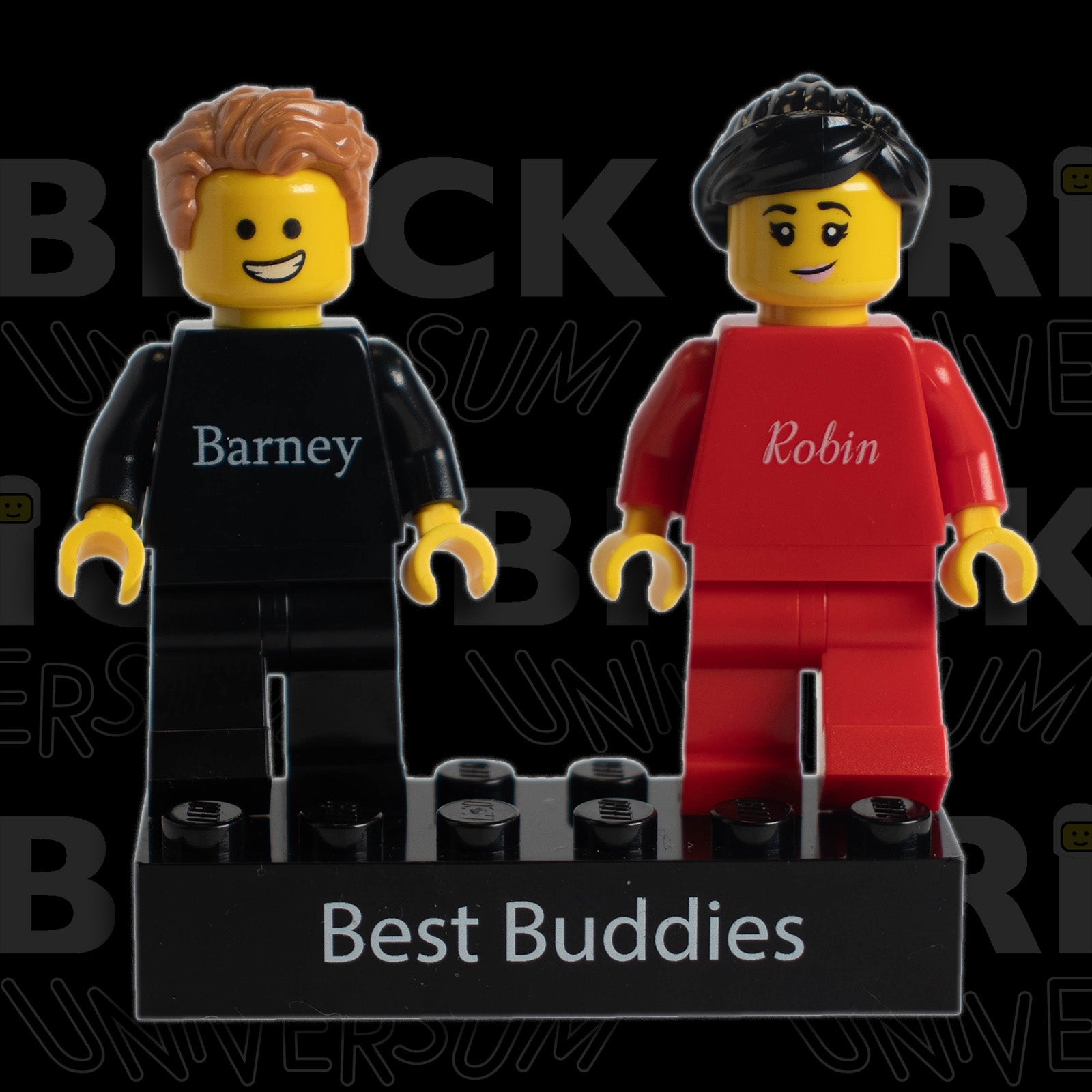 Brick Duo - 2 Personalisierte Minifiguren aus LEGO® mit bedrucktem Podest