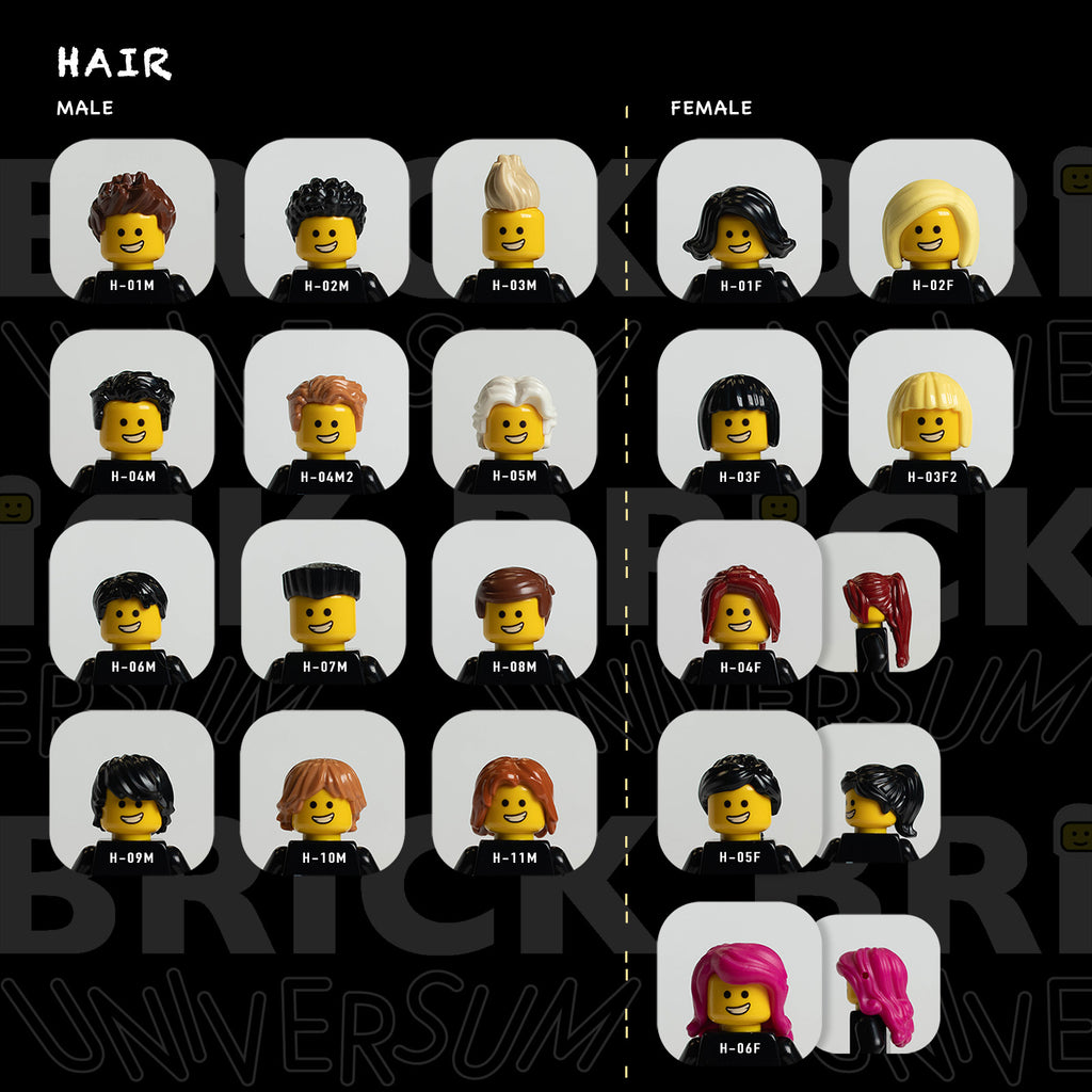 Brick Duo - 2 Personalisierte Minifiguren aus LEGO® mit bedrucktem Podest